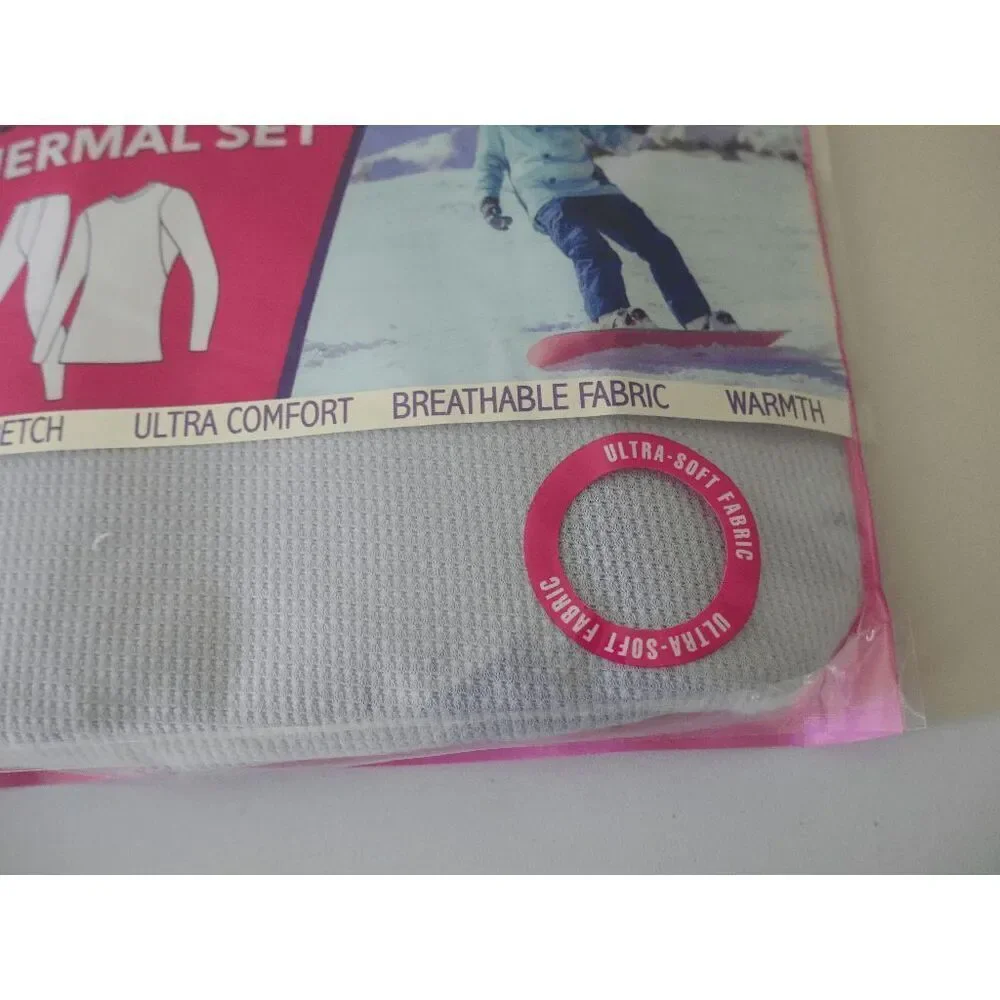 GO UNDER Girls 2PC Thermal Set PURPLE Base Layer Ultra-Soft Size S 6/6X